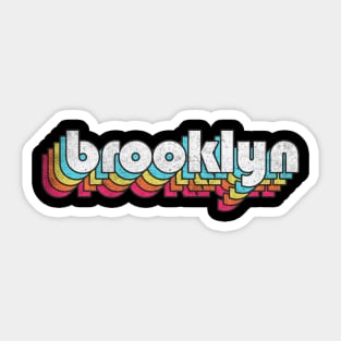 Brooklyn  / Retro Typography Design Sticker